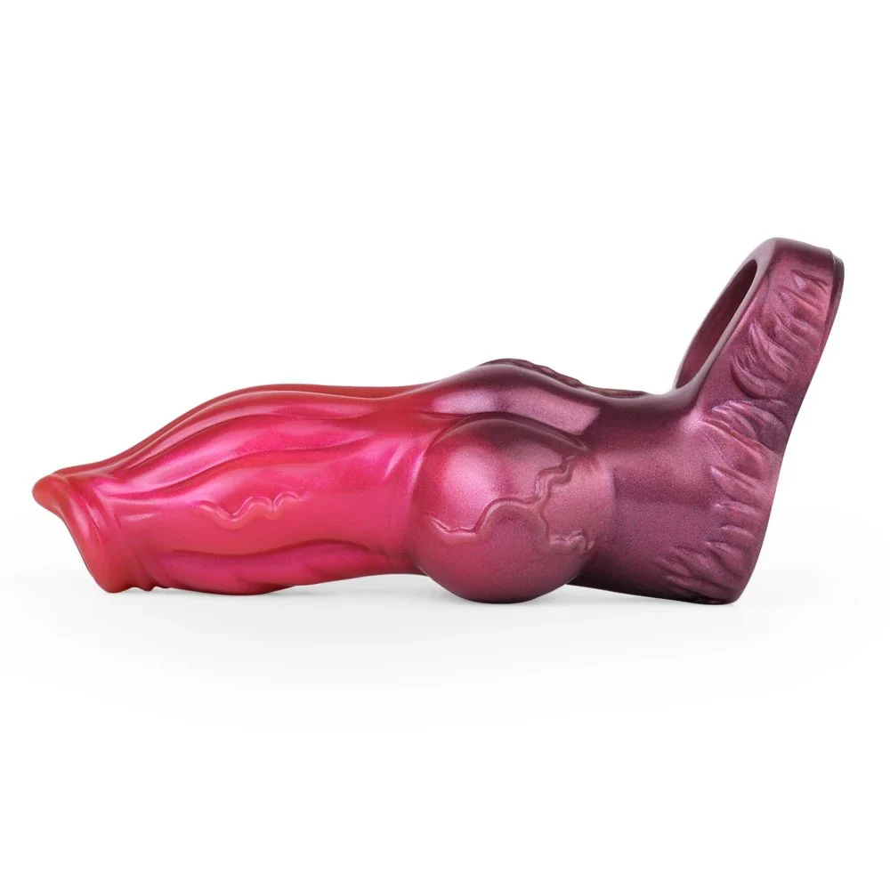 Penis Sleeve Thickened and Lengthened Soft Silicone Fantasy Dildo Simulation Penis Sleeve Male Hollow Soft Penis Sleeve