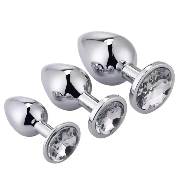 Metal Butt Plug Anal Sex Toys Flirting Toys for Men & Women Adult Toys Anal Sex Easy Insertion Anal Trainer