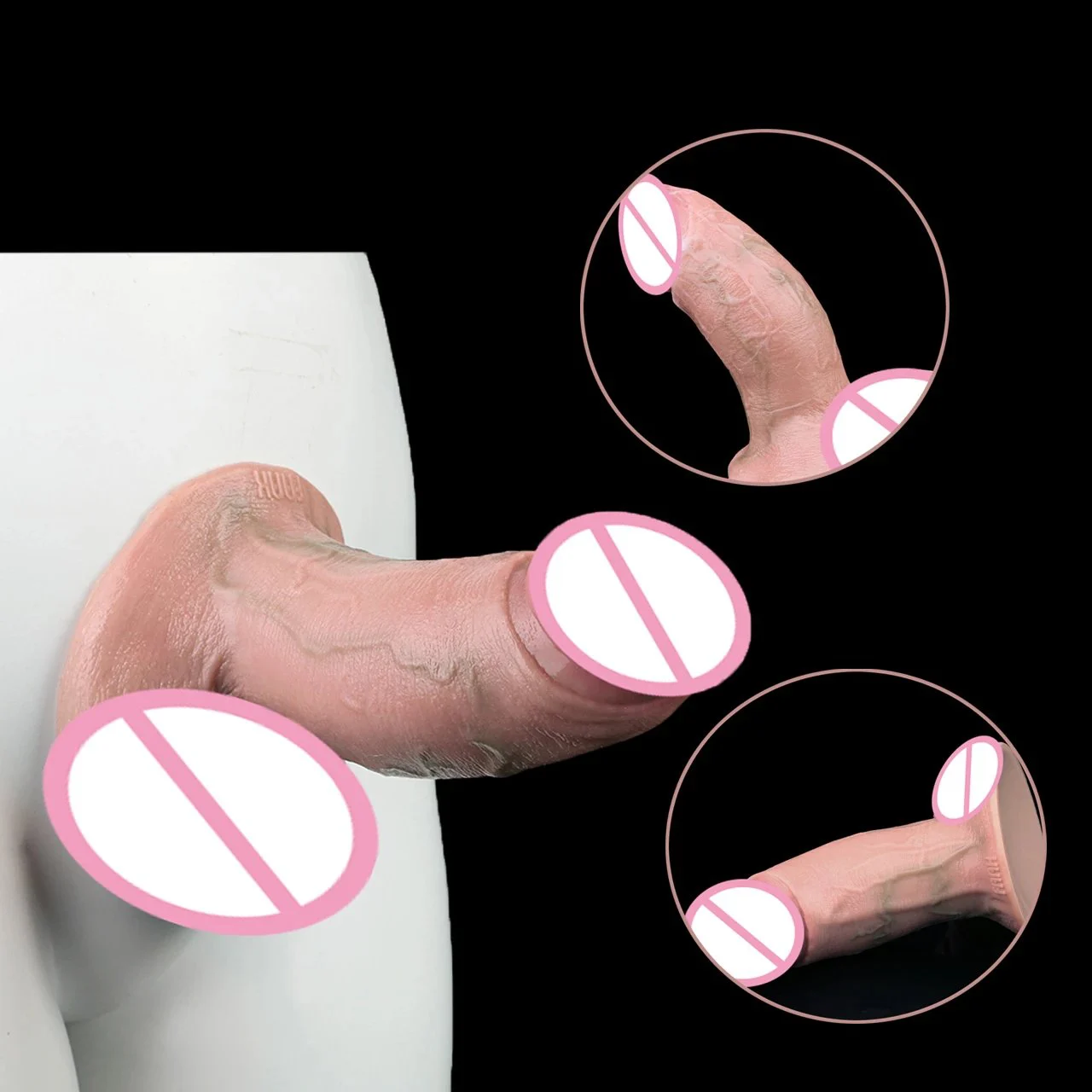 Silicone Butt Plug Realistic Dildo Adult Anal Trainer Prostate Massager Sex Toy Strong Suction Cup for Men Women Masturbation