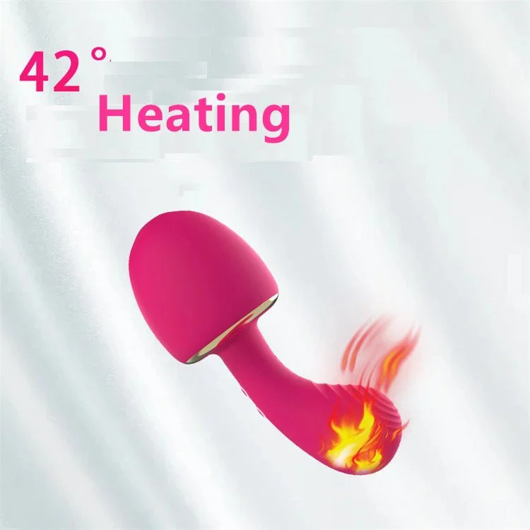 Sex Toy for Woman 5 in 1 G Spot Heating Mushroom Head Dildo Clitoral Sucking Mushroom Vibrator
