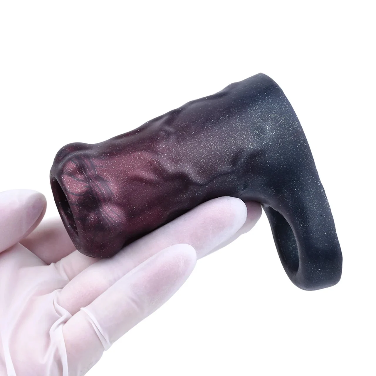 Penis Enlargement Sleeve Delay Ejaculation Couples Fun Male Penis Extender Soft Hollow Silicone Wearable Adult Sex Toy