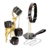 Adult Sex Love Pulling Collar Hand and Foot Cuff Set Sex Fun Supplies Female Sex Props