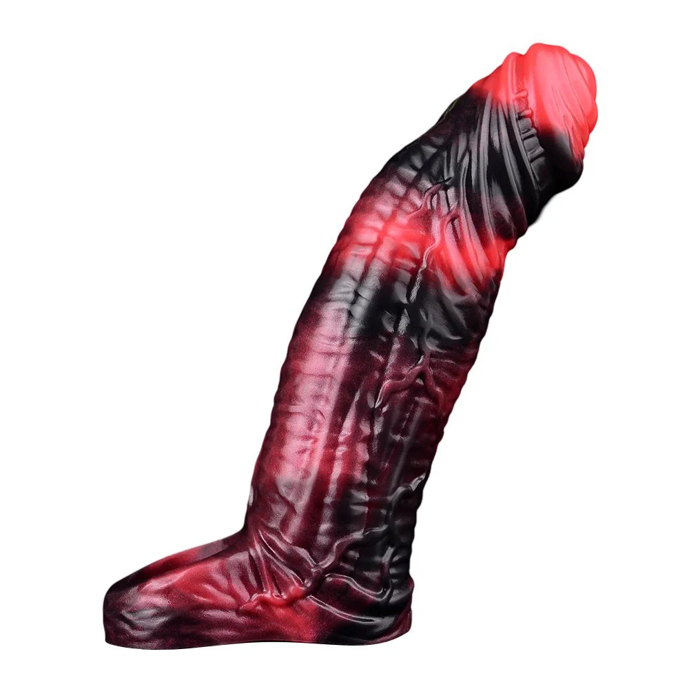 Realistic Fantasy Vibration Cock Sleeve Extender Reusable Silicone Penis Cuff Thickened Testicle Ring Couple Flirting Sextoy