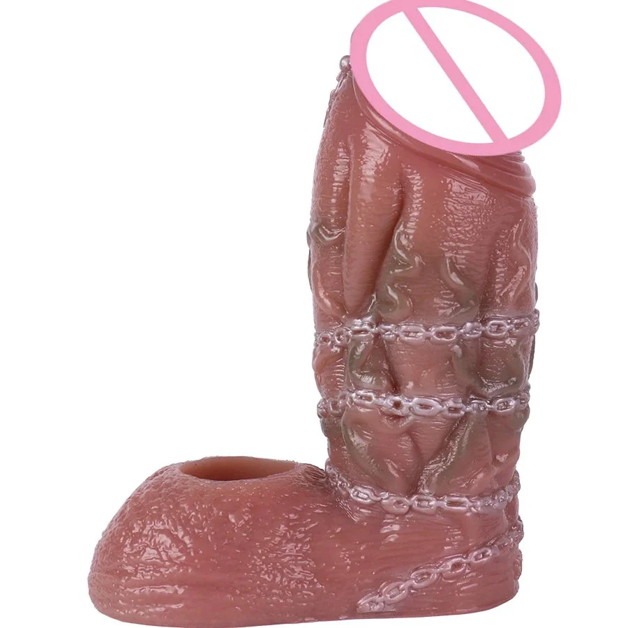 Realistic Penis Sleeve With Anti-drop Silicone Male Sex Toys for Men Enlargement Super Thick Male Penis Sleeve Extender