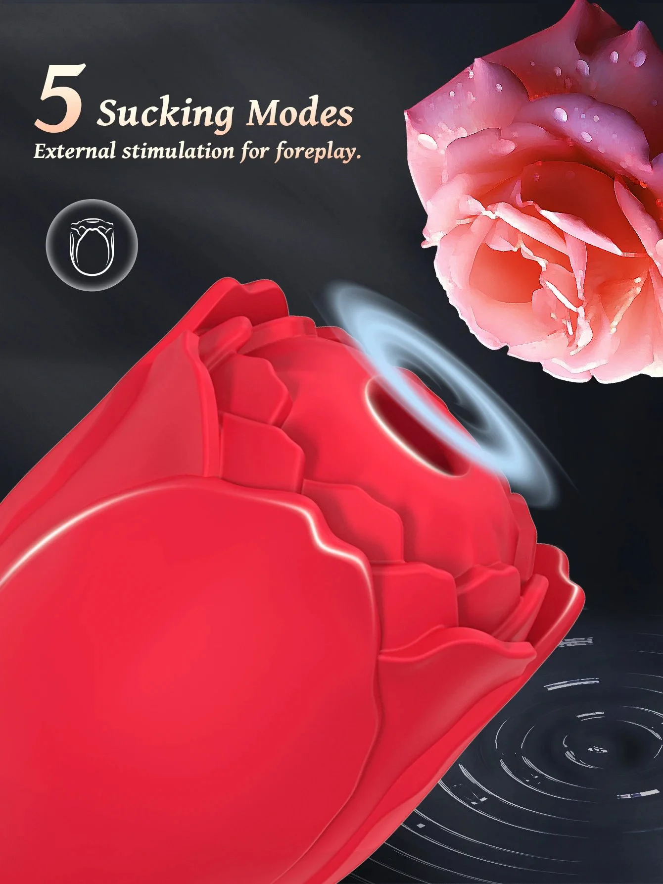 Adult Rose Shape Double Ended Bullet for Egg Vibrator Nipple Sucking Vibrating Masturbator Premium Sex Toy for