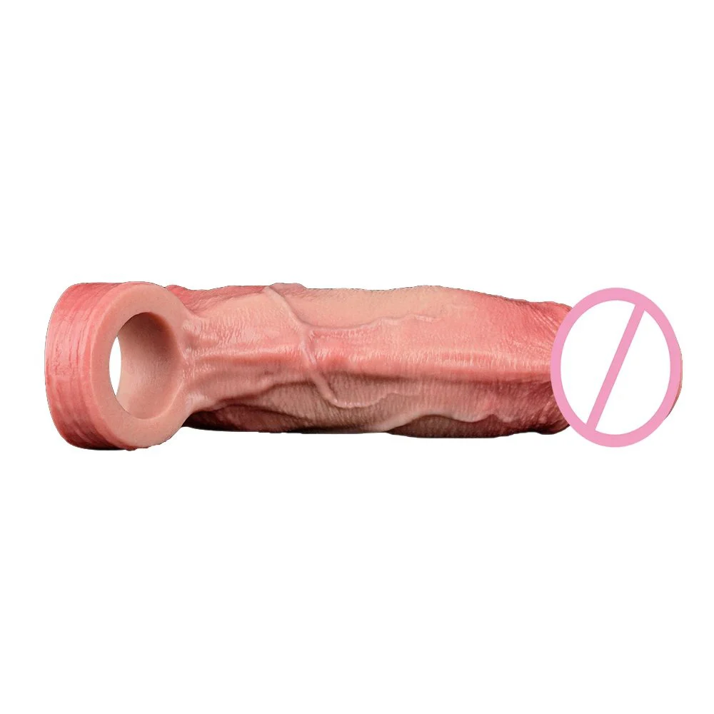 Real Touch Sex Toy Penis Three Sizes Simulation Skin Liquid Silicone Material Waterproof Dildo Condom for Men