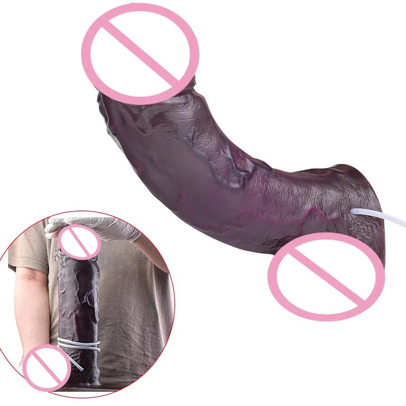 13.44 Inch Large Realistic Squirting Dildo Medical Grade Dual Density Silicone Strong Suction Cup Adult Toy