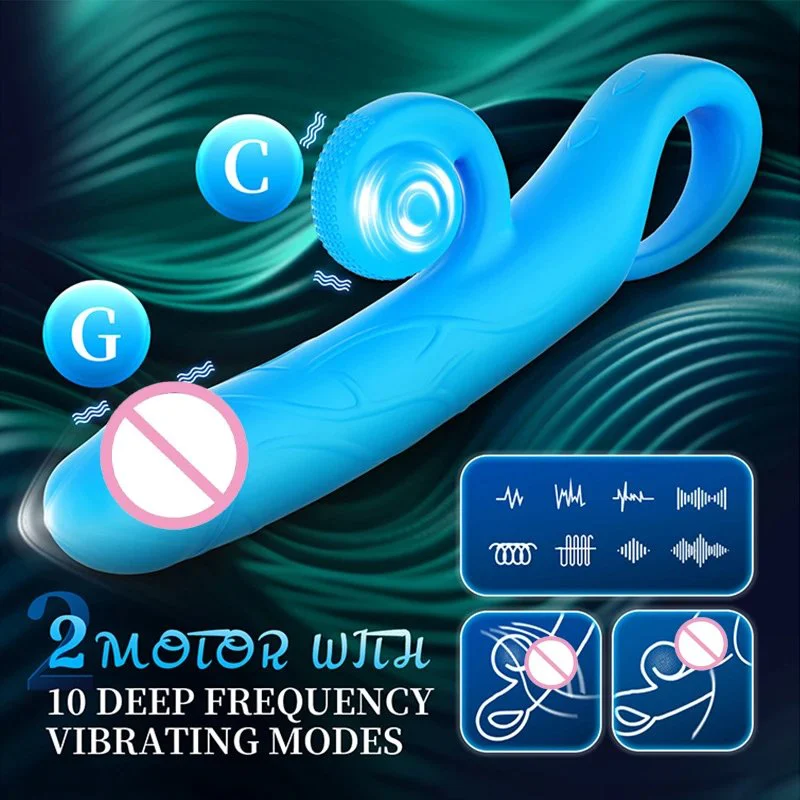 Dildo Clitoris Stimulator Massager Female Toys Sex Adult G-Spot Rabbit Vibrator Snail Vibrator Sex Toys for Women