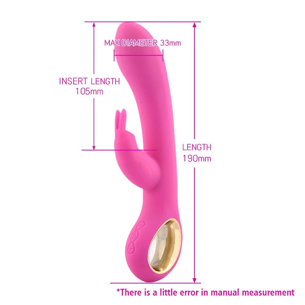 Heated Rabbit Double Headed Vibrator Women Masturbation Sex Toys for Adult Use