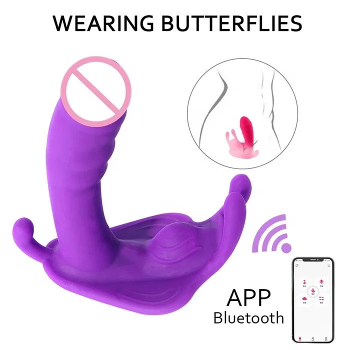 APP-Controlled 10-Frequency Butterfly Panty Vibrator-Invisible Wearable Clitoral G-Spot Massager USB Rechargeable 100%