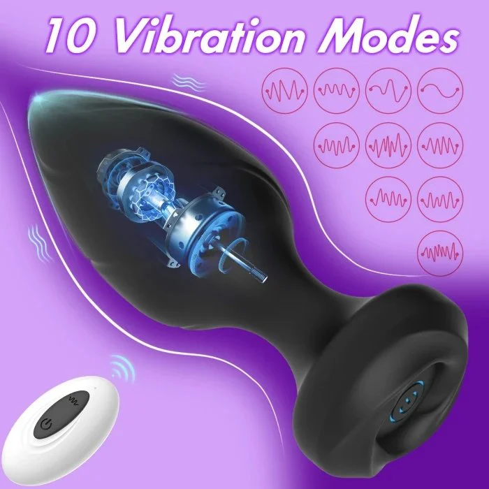 New Design Remote Control 10 Frequency Silicone Anal Plug Vibrator for Adult Men & Women Prostate Massage Sex Toys