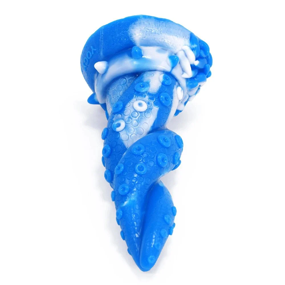19cm Animal Products Anal Plug High Quality Liquid Silicone Tentacle Dildo with Suction Cup