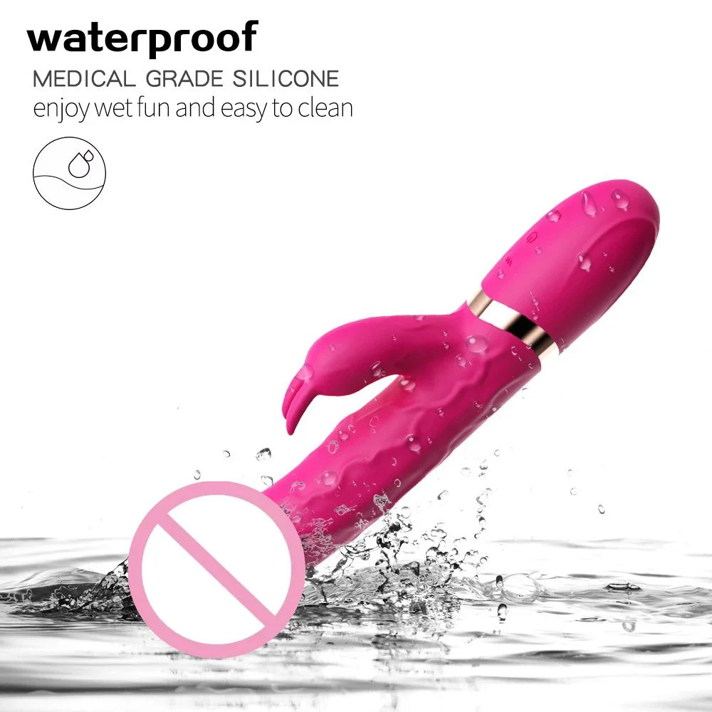 Female Adult Sex Toy Clitoral Stimulation Masturbation Dildo Double Headed Rabbit Vibrator