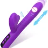 New Adult Automatic Telescopic Silicone Clitoris Orgasm G Spot Rabbit Vibrator Sex Toy for Women