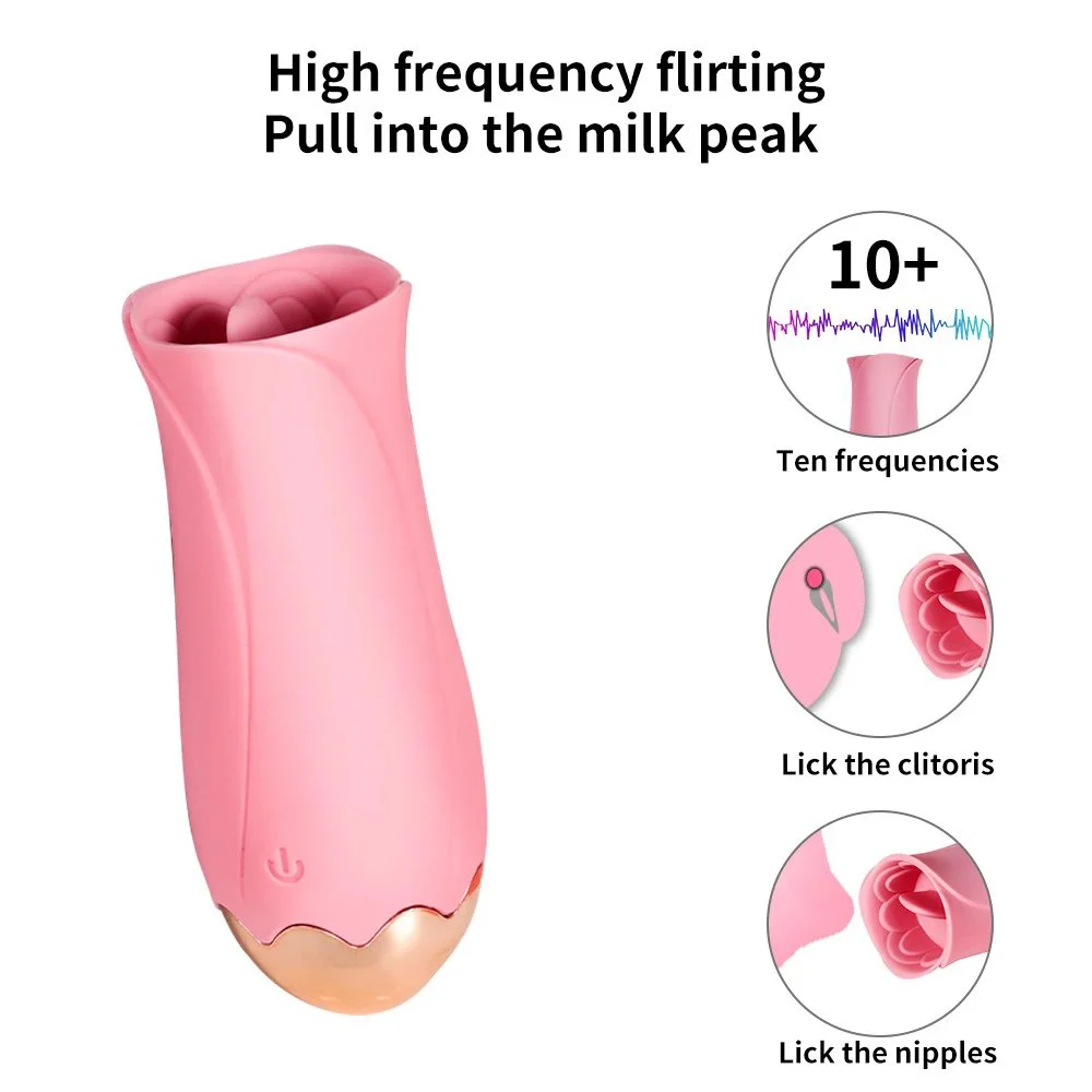 Clitoral Sucking Licking Tongue Vibrator Handheld Manual Sex Toys for Women