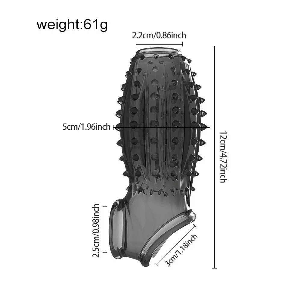 Sex Cock Sleeve Delay Ejaculation Silicone Reusable Condoms Ribbed Dots Penis Sleeve for Men