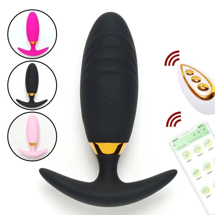Powerful 10 Frequency Silicone Anal Vibrator APP Control Adult Sex Toys for Men and Women