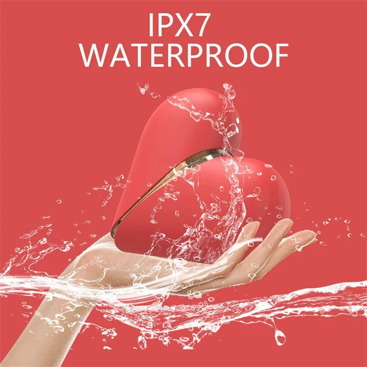 Double Function Clitoral Nipple Stimulator Tongue Licking Sucking Love Egg Heart Shape Vibrator for Women