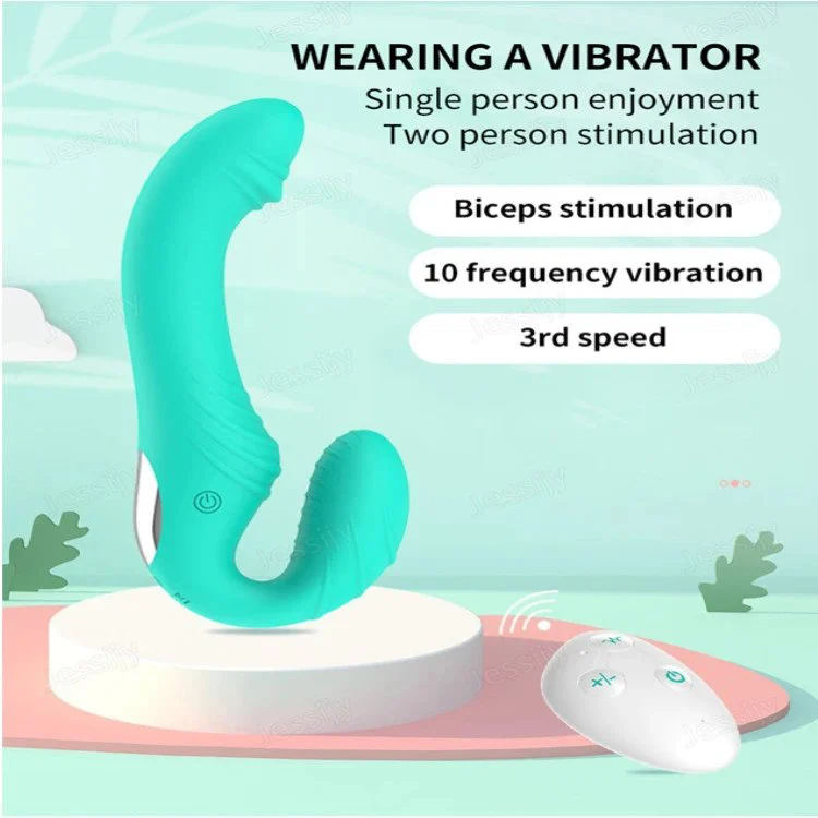 Double Headed G Spot Clitoral Vibrator Remote Controlled Wearable Lesbian Vibrator Adult Sex Toys for Women