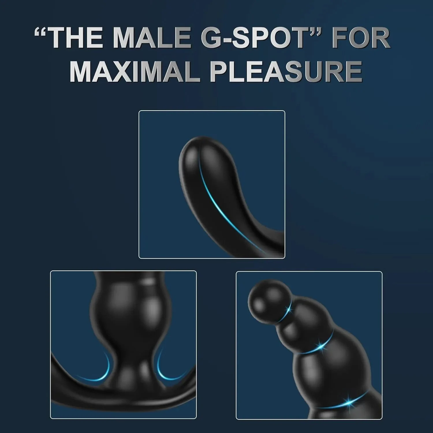 Prostate Trainer Remote Control Anal Plug with 9 Vibration Modes 100% Waterproof Eco-Friendly Silicone Unisex Adult Toy