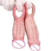 Penis Sleeve with Cock Ring Size S M Realistic Soft Silicone Cock Sheath Dildo Enlarger for Men Reusable Girth Extender