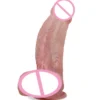 Adult Plaything Soft Silicone Suction Cup Dildo with Bendable Flexible Design Eco-Friendly & Waterproof for Men