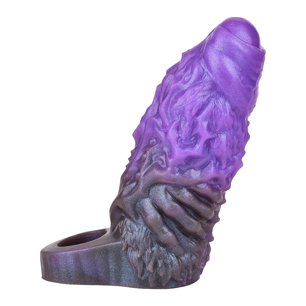 Purple Amber Fantasy Series Penis Extender Large Size Soft Silicone Safe Material for Men