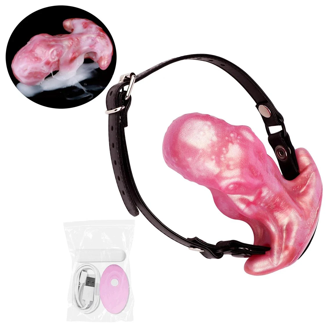 S M L Silicone Strapon Belt Buttplug Remote Control Vibrator Mouth Gag Toy for Men Women P Spot Stimulator Prostate Massage