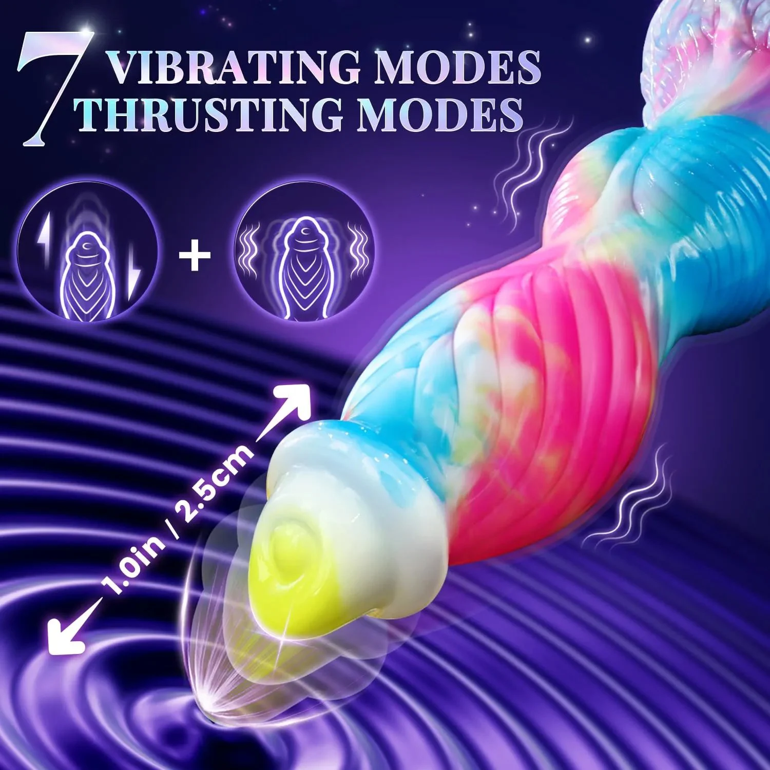 10.23 Inch Colorful Dragon Huge Big XXL Anal Telescopic Dildo Remote Control Thrusting Vibrating Monster Dildo for Women and Man
