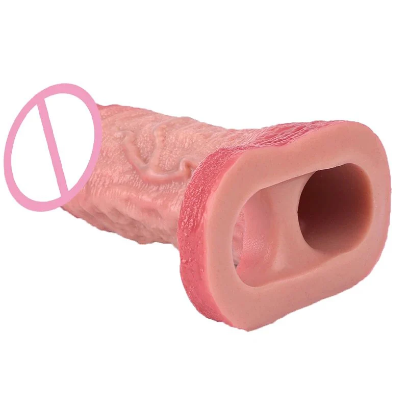 Multi-Types Closed Head Lifelike Glans Penis Sleeve Silicone Super Soft Adult Men Cock Ring Dick Extender Sex Toys for Men