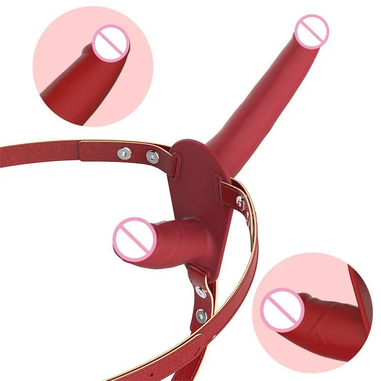 Adjustable Strap on Dildo for Lesbian Silicone Double Head Dildo Sex Toys for Couples
