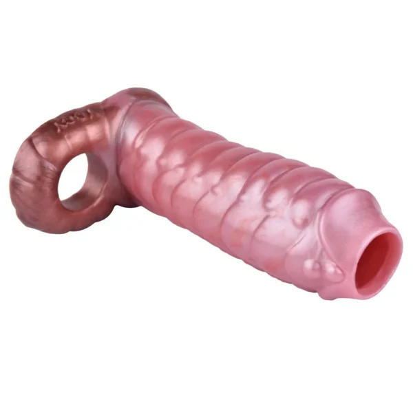 Silicone Reusable Penis Sleeve Flexible Glans Penis Enlarger Extender Delay Ejaculation Adult Sex Toys for Men