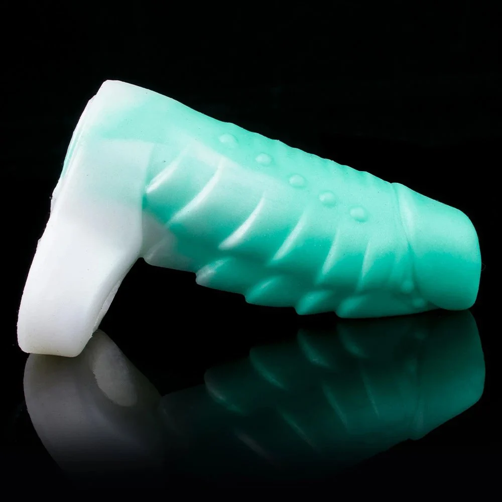 Silicone Ribbed Penis Sleeve Stretchable Fantasy Open-ended Sheath Sex Toys for Men Cock Enlargement Flirting Products