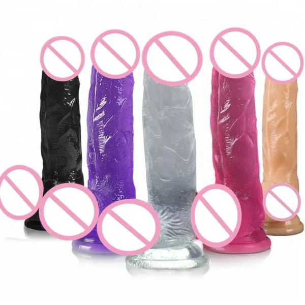 Realistic Clear Cock Transparent Real Dick with Suction Cup Artificial Penis Crystal Dildos