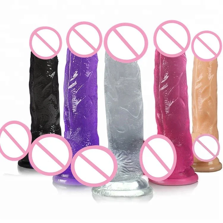 Realistic Clear Cock Transparent Real Dick with Suction Cup Artificial Penis Crystal Dildos