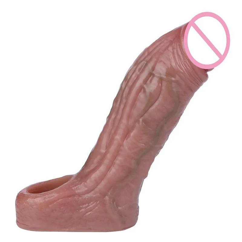 Reusable Silicone Condom Enlargement Penis Sleeve Extender Enhancer Penis Cocks Cover Adult Sex Toys for Men