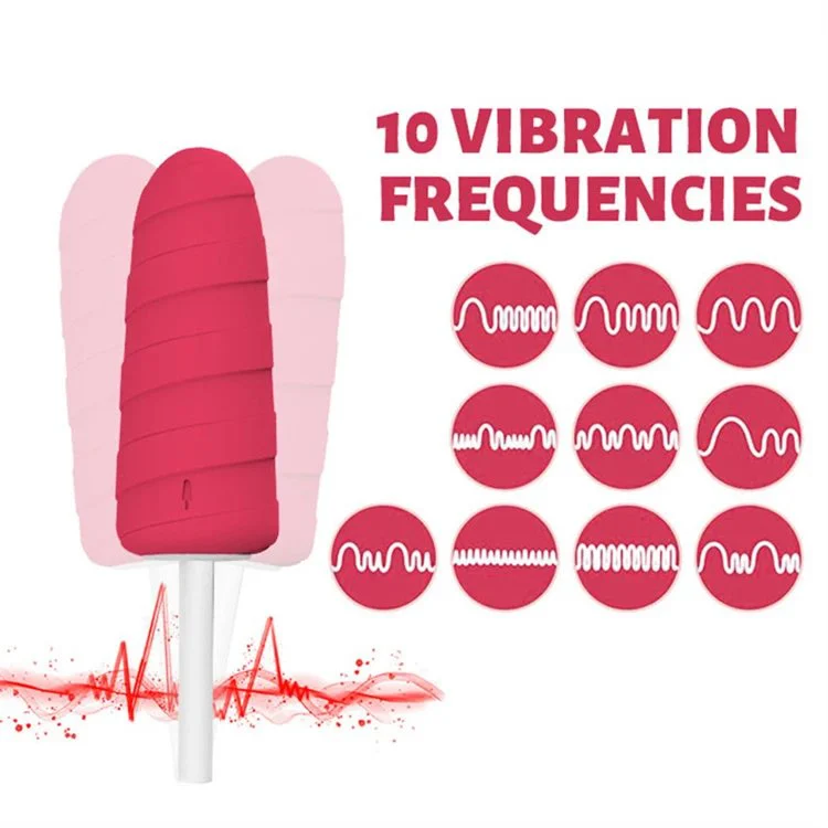 Powerful 10 Frequency G Spot Clitoris Stimulator AV Stick Vibrator Sex Toys for Woman Ice Cream Vibrator