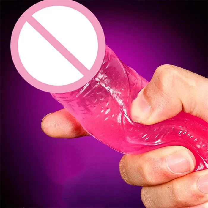 Adult Crystal Women Dildo Sex Toys Soft Silicone PVC ABS Clit Stimulator Adult Crystal Women Dildo Vibrator