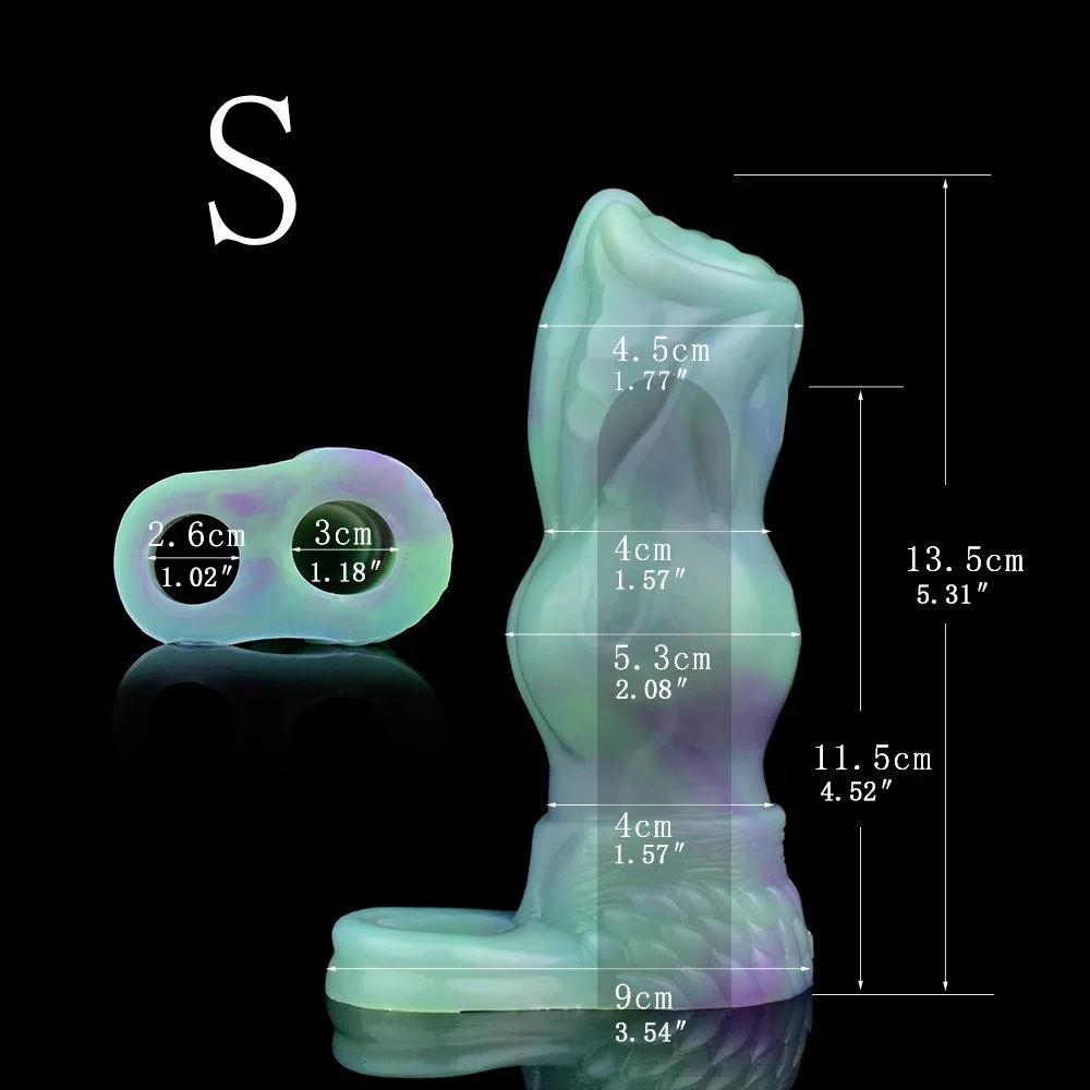 Penis Sleeves Dog Animal Cock Male for Enlargement Dildo Extension Sleeve Knot Hollow Wearable Dildo Sleeve Strecthable
