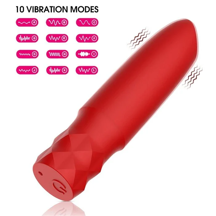 Female Secret Bullet Vibrator Dildo USB Power Adult Sex Toy with Clitoral Stimulator and G-Point Massage Features