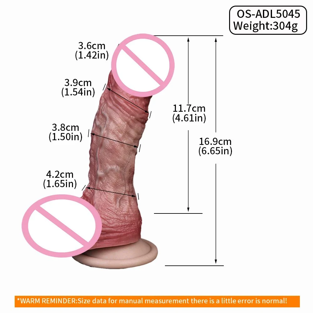Small Double-layered Skin-colored Dildo 3D Precision Modeling Realistic Texture Adult Sex Toy with Suction Cup