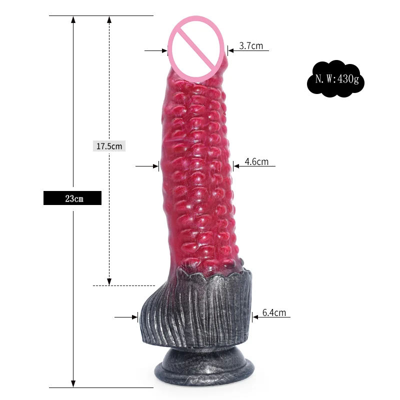 23cm New Arrival Anal Plug Fresh Blood Color Silicone Squirting Dildo Crocodile Shaped Ejaculating Dildo Sex Masturbator
