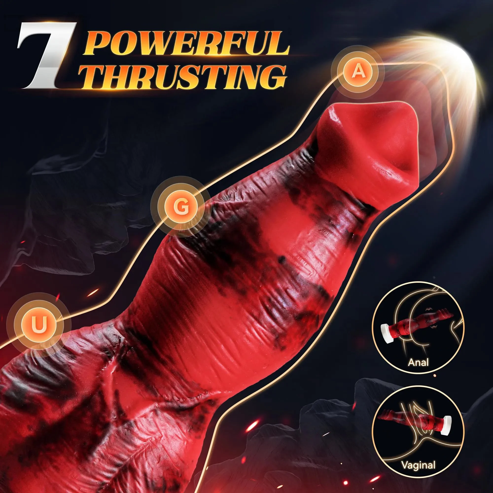 10 Inch Fantasy Silicone Realistic Dragon Huge Big Dildo Remote Control Thrusting Vibrating Monster Knotted Dildo for Women