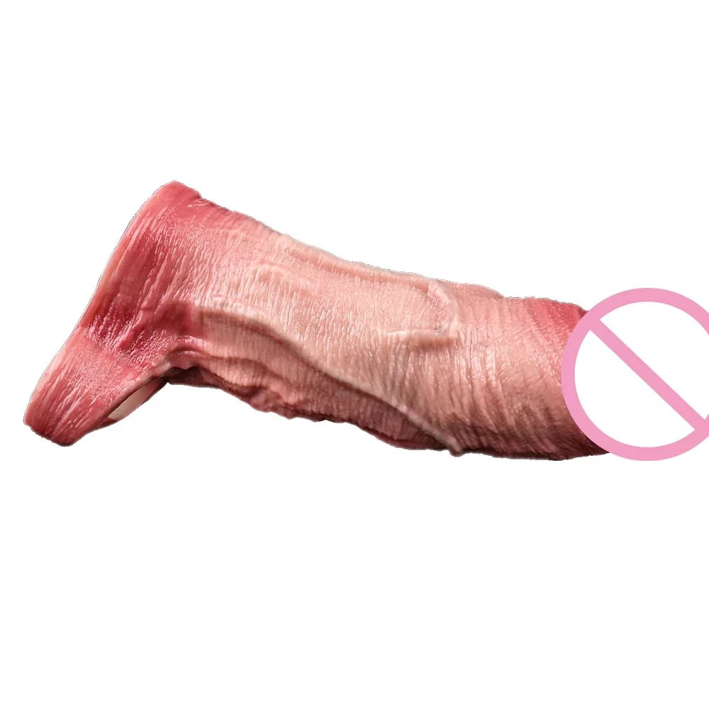 Soft Liquid Silicone Cock Sleeves 6.8'' Realistic Dildo Sleeve Sheath Penis Sleeve Male Sex Toy Extender for Man