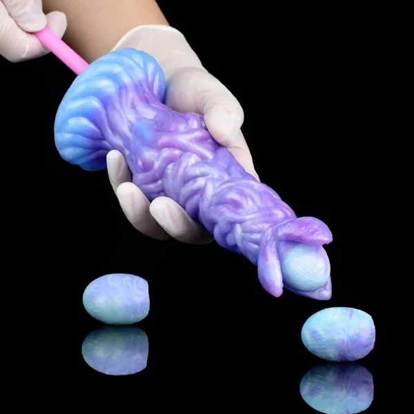 Inflatable Ovipositor Silicone Dildo Penis Lay Eggs Butt Plug Fantasy Masturbator Sex Toys for Women