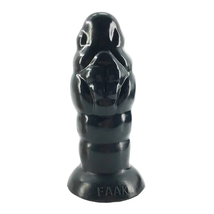 Insertable Length 16.3cm 4.5 Muscle Shape Large Silicone Dildo Giant Anal Butt Plug Toys Black Sex Products for Female