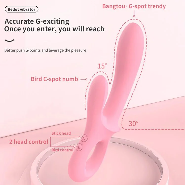 Liquid Silicone Female Masturbation Massage Stick Rabbit Vibrator G Sport Sex Toys for Women