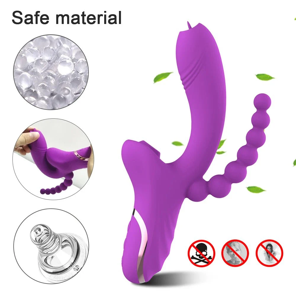 Gelance 3-in-1 Clitoral Vibrator for Women with Vacuum Suction USB Rechargeable Waterproof & 10 Frequencies-Adult Sex Toy