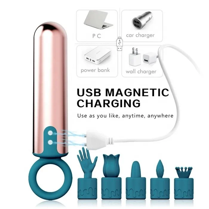 Mini Pocket 10-Mode Electric Lipstick Bullet Vibrator Travel Massage Gift for Women