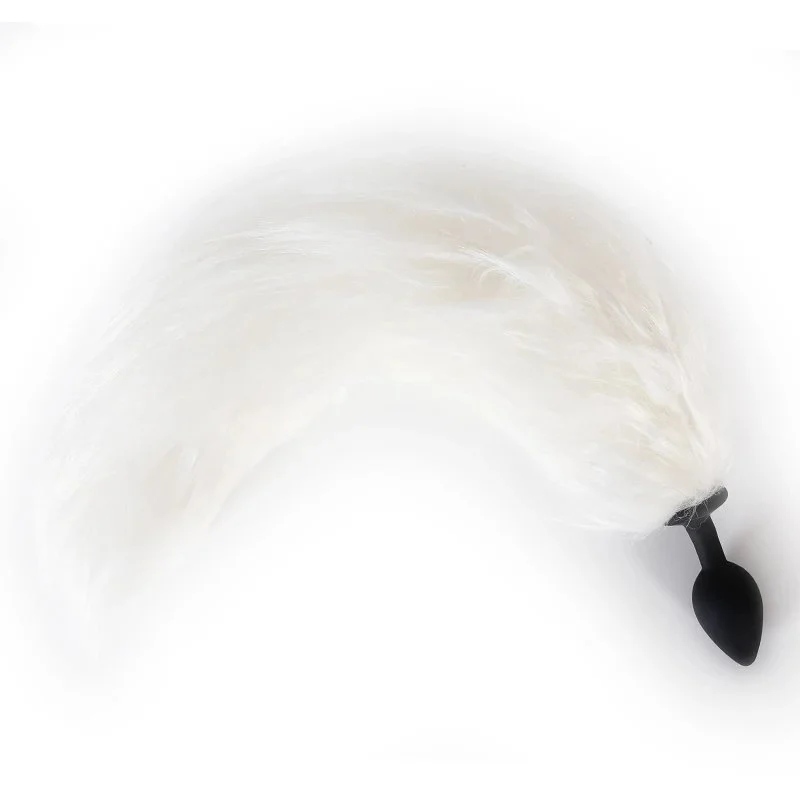 Colorful 3D Metal Anal Plug Long Fox Tail Butt Sex Toy for Men